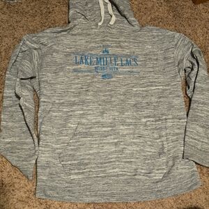 Gray And White Heather Hooded Sweatshirt | Worn Once | Lake Mille Lacs, MN